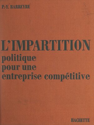 cover image of L'impartition, politique pour une entreprise compétitive